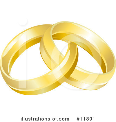 Wedding Rings Clipart #11891 by AtStockIllustration