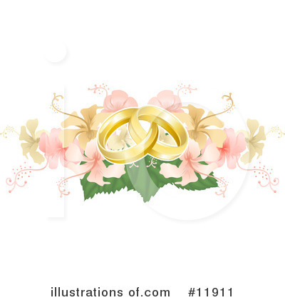 Wedding Rings Clipart #11911 by AtStockIllustration