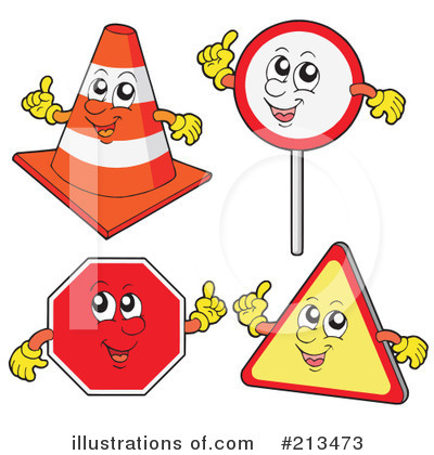 Royalty-Free (RF) Road Sign Clipart Illustration by visekart - Stock Sample #213473