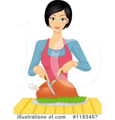 Royalty-Free (RF) Roasted Turkey Clipart Illustration by BNP Design Studio - Stock Sample #1163407