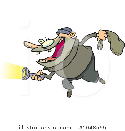 Royalty-Free (RF) Robber Clipart Illustration by toonaday - Stock Sample #1048555