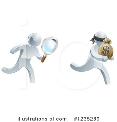 Royalty-Free (RF) Robber Clipart Illustration by AtStockIllustration - Stock Sample #1235289