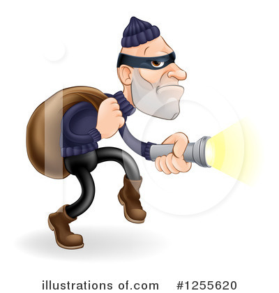 Royalty-Free (RF) Robber Clipart Illustration by AtStockIllustration - Stock Sample #1255620