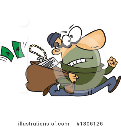 Royalty-Free (RF) Robber Clipart Illustration by toonaday - Stock Sample #1306126