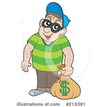 Royalty-Free (RF) Robber Clipart Illustration by visekart - Stock Sample #213381