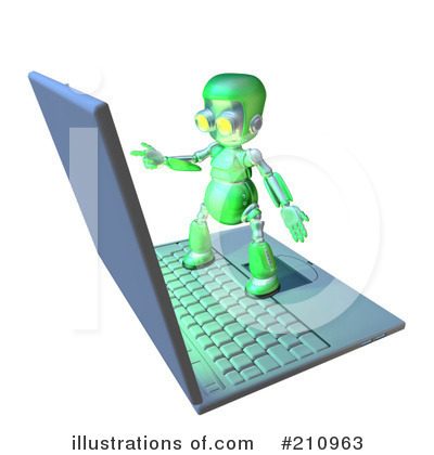 Royalty-Free (RF) Robot Character Clipart Illustration by AtStockIllustration - Stock Sample #210963