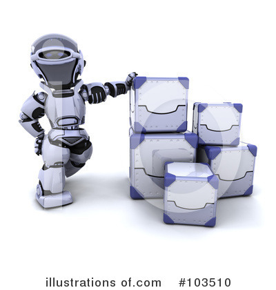 Royalty-Free (RF) Robot Clipart Illustration by KJ Pargeter - Stock Sample #103510