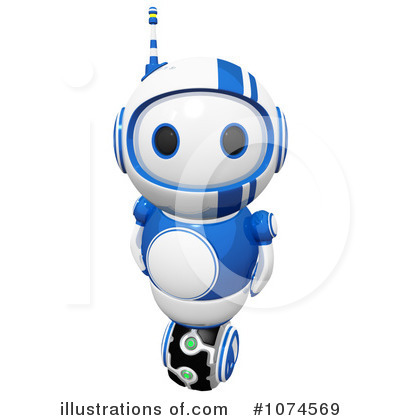 Blueberry Robot Clipart #1074569 by Leo Blanchette