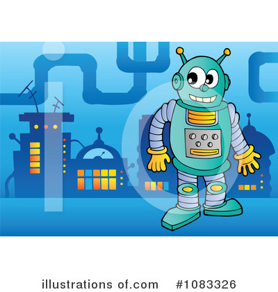 Royalty-Free (RF) Robot Clipart Illustration by visekart - Stock Sample #1083326