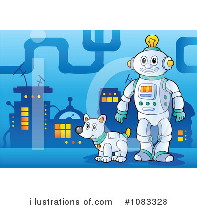 Royalty-Free (RF) Robot Clipart Illustration by visekart - Stock Sample #1083328