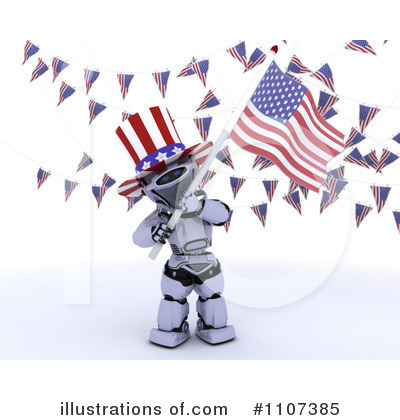 Royalty-Free (RF) Robot Clipart Illustration by KJ Pargeter - Stock Sample #1107385