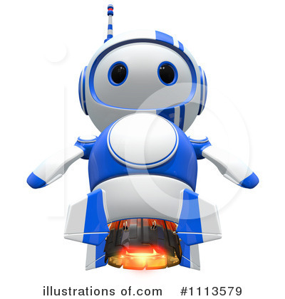 Royalty-Free (RF) Robot Clipart Illustration by Leo Blanchette - Stock Sample #1113579