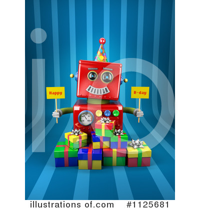 Royalty-Free (RF) Robot Clipart Illustration by stockillustrations - Stock Sample #1125681