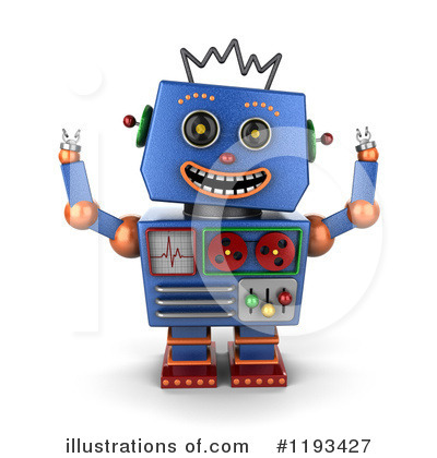 Royalty-Free (RF) Robot Clipart Illustration by stockillustrations - Stock Sample #1193427