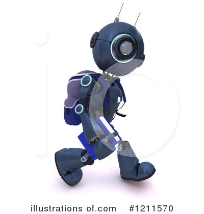 Royalty-Free (RF) Robot Clipart Illustration by KJ Pargeter - Stock Sample #1211570