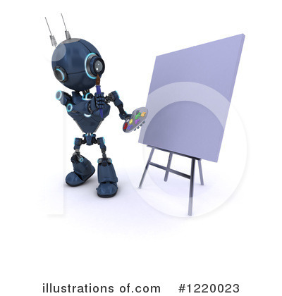 Royalty-Free (RF) Robot Clipart Illustration by KJ Pargeter - Stock Sample #1220023