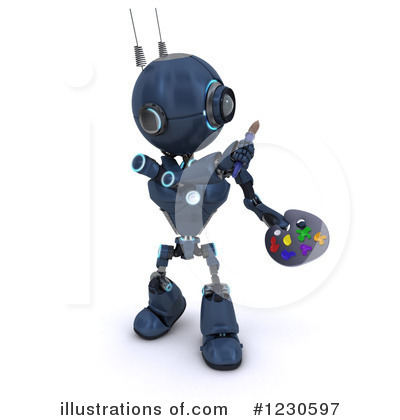 Robot Character Clipart #1230597 by KJ Pargeter