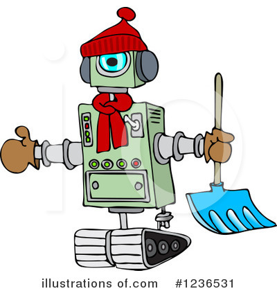 Royalty-Free (RF) Robot Clipart Illustration by djart - Stock Sample #1236531