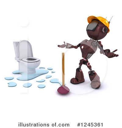 Royalty-Free (RF) Robot Clipart Illustration by KJ Pargeter - Stock Sample #1245361