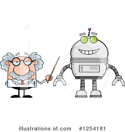 Royalty-Free (RF) Robot Clipart Illustration by Hit Toon - Stock Sample #1254181