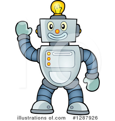 Royalty-Free (RF) Robot Clipart Illustration by visekart - Stock Sample #1287926
