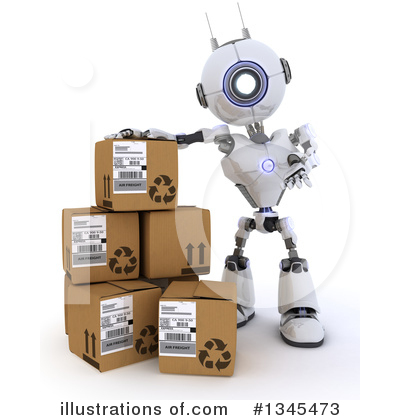 Royalty-Free (RF) Robot Clipart Illustration by KJ Pargeter - Stock Sample #1345473