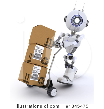 Royalty-Free (RF) Robot Clipart Illustration by KJ Pargeter - Stock Sample #1345475