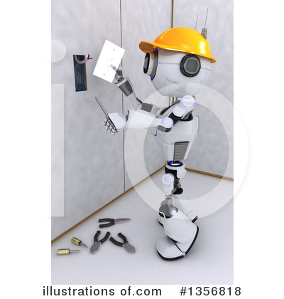 Royalty-Free (RF) Robot Clipart Illustration by KJ Pargeter - Stock Sample #1356818