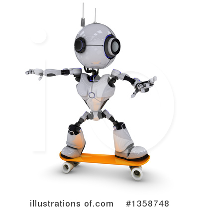 3d Robot Clipart #1358748 by KJ Pargeter