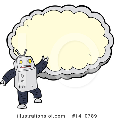 Royalty-Free (RF) Robot Clipart Illustration by lineartestpilot - Stock Sample #1410789