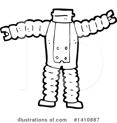 Royalty-Free (RF) Robot Clipart Illustration by lineartestpilot - Stock Sample #1410887