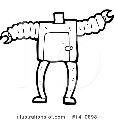 Royalty-Free (RF) Robot Clipart Illustration by lineartestpilot - Stock Sample #1410898