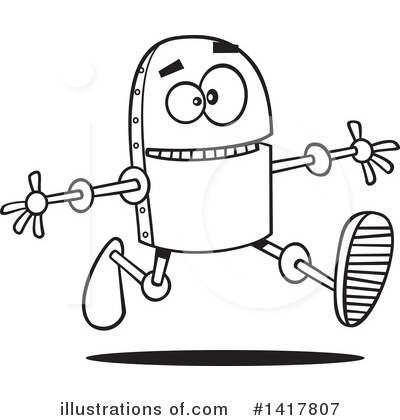 Royalty-Free (RF) Robot Clipart Illustration by toonaday - Stock Sample #1417807