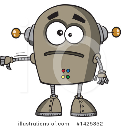 Royalty-Free (RF) Robot Clipart Illustration by toonaday - Stock Sample #1425352