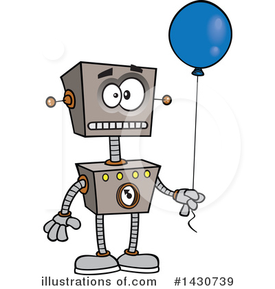 Royalty-Free (RF) Robot Clipart Illustration by toonaday - Stock Sample #1430739