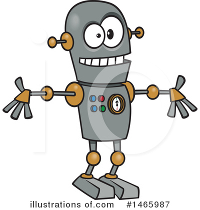 Royalty-Free (RF) Robot Clipart Illustration by toonaday - Stock Sample #1465987