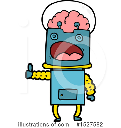 Royalty-Free (RF) Robot Clipart Illustration by lineartestpilot - Stock Sample #1527582