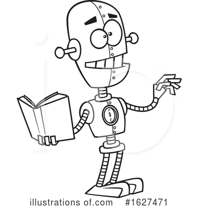 Royalty-Free (RF) Robot Clipart Illustration by toonaday - Stock Sample #1627471