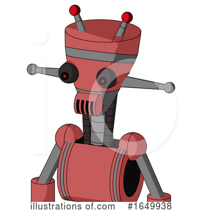 Pink Robot Clipart #1649938 by Leo Blanchette