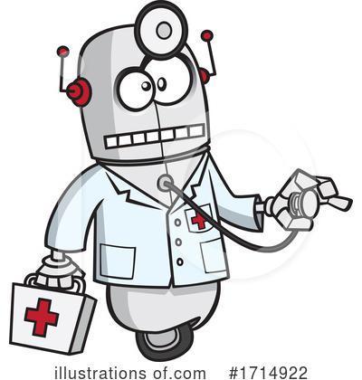 Royalty-Free (RF) Robot Clipart Illustration by toonaday - Stock Sample #1714922