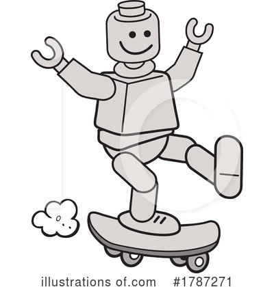 Skateboarding Clipart #1787271 by Johnny Sajem