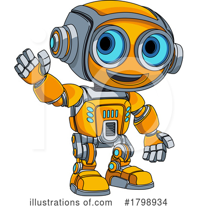 Robot Character Clipart #1798934 by AtStockIllustration