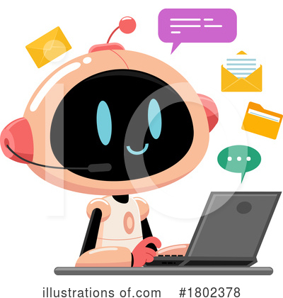 Royalty-Free (RF) Robot Clipart Illustration by Hit Toon - Stock Sample #1802378