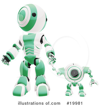 Royalty-Free (RF) Robot Clipart Illustration by Leo Blanchette - Stock Sample #19981