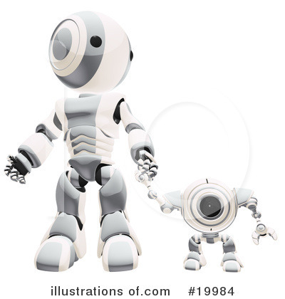 Royalty-Free (RF) Robot Clipart Illustration by Leo Blanchette - Stock Sample #19984