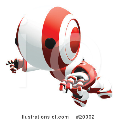 Royalty-Free (RF) Robot Clipart Illustration by Leo Blanchette - Stock Sample #20002