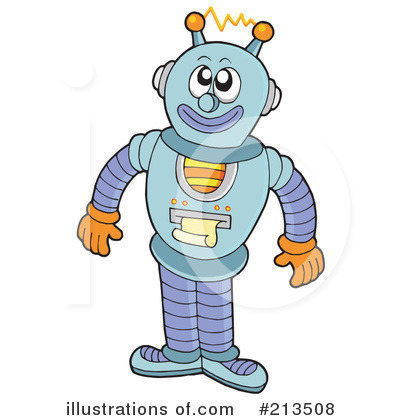 Royalty-Free (RF) Robot Clipart Illustration by visekart - Stock Sample #213508