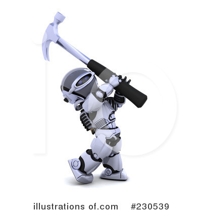 Royalty-Free (RF) Robot Clipart Illustration by KJ Pargeter - Stock Sample #230539