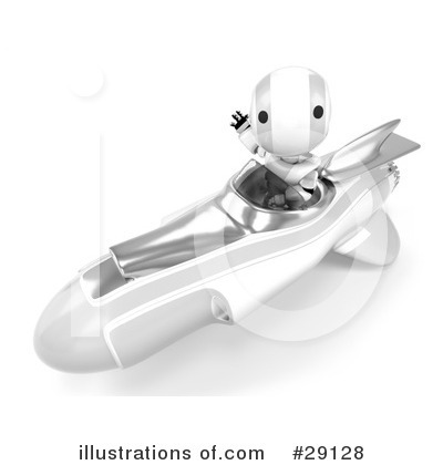 Royalty-Free (RF) Robot Clipart Illustration by Leo Blanchette - Stock Sample #29128