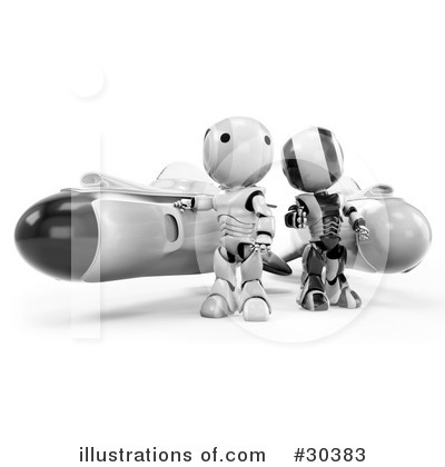 Royalty-Free (RF) Robot Clipart Illustration by Leo Blanchette - Stock Sample #30383
